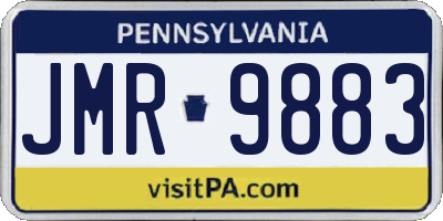 PA license plate JMR9883