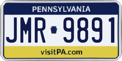 PA license plate JMR9891