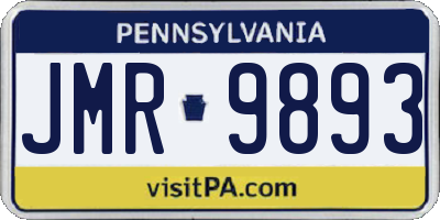 PA license plate JMR9893