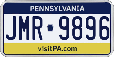 PA license plate JMR9896