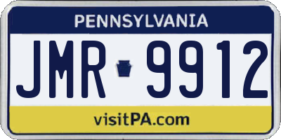 PA license plate JMR9912