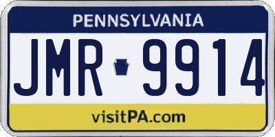 PA license plate JMR9914