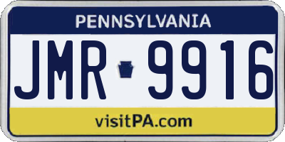 PA license plate JMR9916