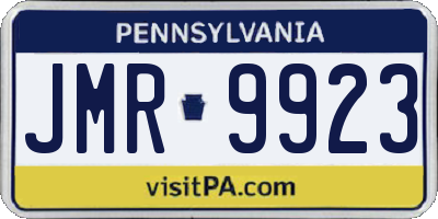 PA license plate JMR9923