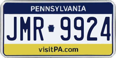 PA license plate JMR9924