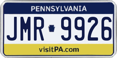 PA license plate JMR9926