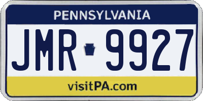 PA license plate JMR9927
