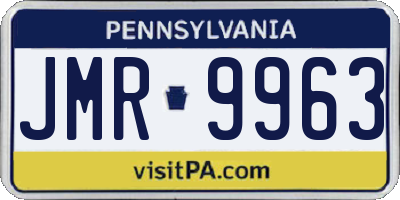 PA license plate JMR9963