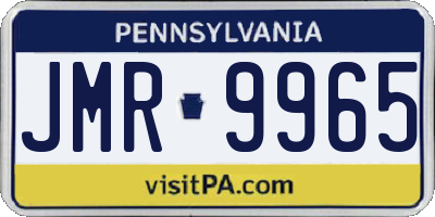 PA license plate JMR9965