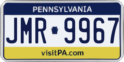 PA license plate JMR9967