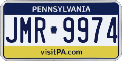 PA license plate JMR9974