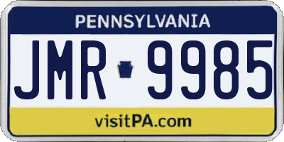 PA license plate JMR9985