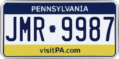 PA license plate JMR9987
