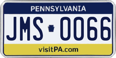 PA license plate JMS0066