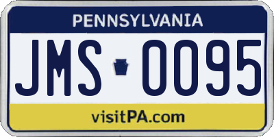 PA license plate JMS0095