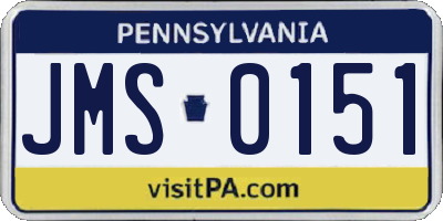 PA license plate JMS0151