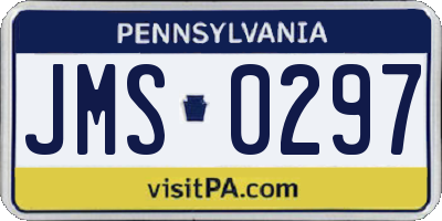 PA license plate JMS0297