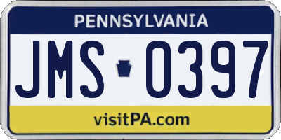 PA license plate JMS0397