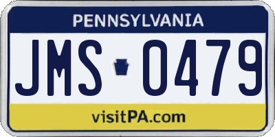 PA license plate JMS0479