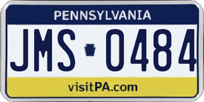PA license plate JMS0484