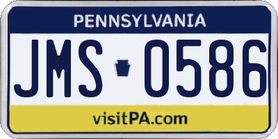 PA license plate JMS0586