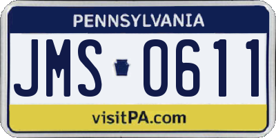 PA license plate JMS0611
