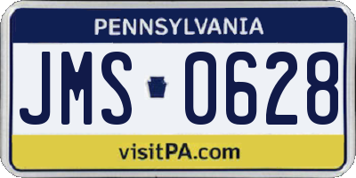 PA license plate JMS0628