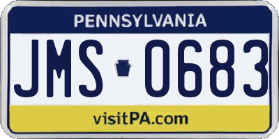 PA license plate JMS0683