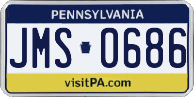 PA license plate JMS0686
