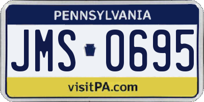PA license plate JMS0695