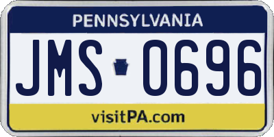 PA license plate JMS0696