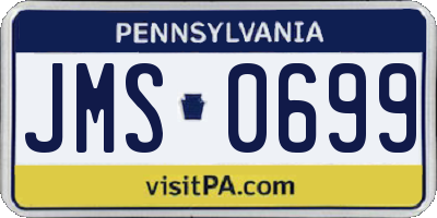 PA license plate JMS0699