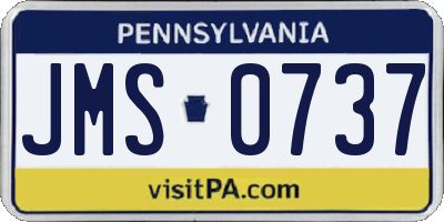 PA license plate JMS0737