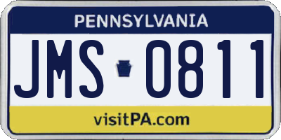 PA license plate JMS0811
