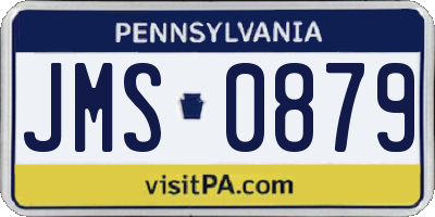 PA license plate JMS0879