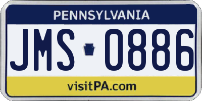 PA license plate JMS0886