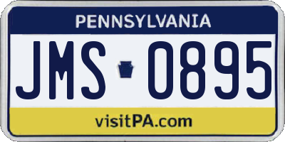 PA license plate JMS0895