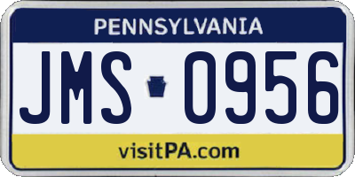 PA license plate JMS0956