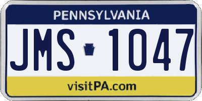 PA license plate JMS1047