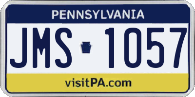 PA license plate JMS1057