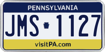 PA license plate JMS1127