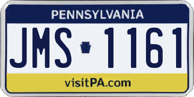 PA license plate JMS1161