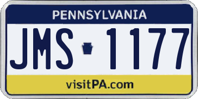 PA license plate JMS1177