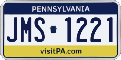 PA license plate JMS1221
