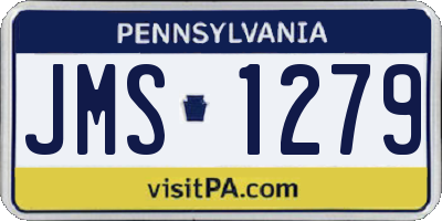 PA license plate JMS1279