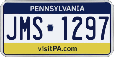 PA license plate JMS1297