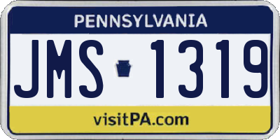 PA license plate JMS1319