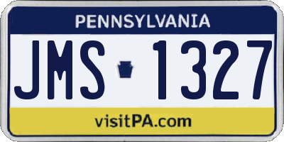 PA license plate JMS1327