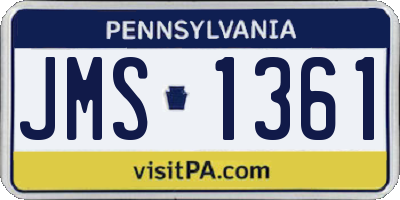 PA license plate JMS1361