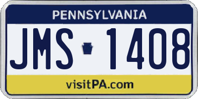 PA license plate JMS1408